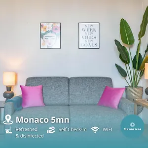 Frontiere De Monaco - Balconnet Vue Mer - Ba Appartement Beausoleil